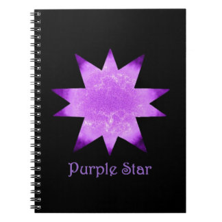 Cuaderno Pequeño bloc de notas de estrella morada