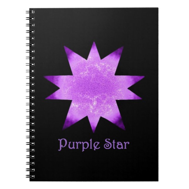 Cuaderno Pequeño bloc de notas de estrella morada (Frente)