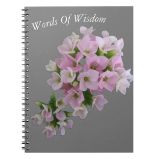 Cuaderno Pequeño bloc de notas en espiral de florete rosa