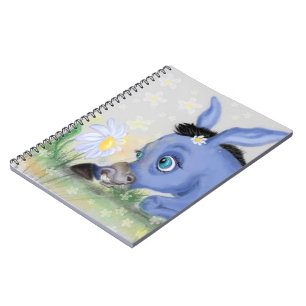 Cuaderno Pequeño burro y margarita - lindo