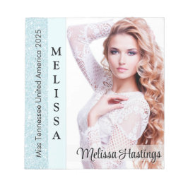 Cuaderno pequeño de autógrafos para certamen Aqua 