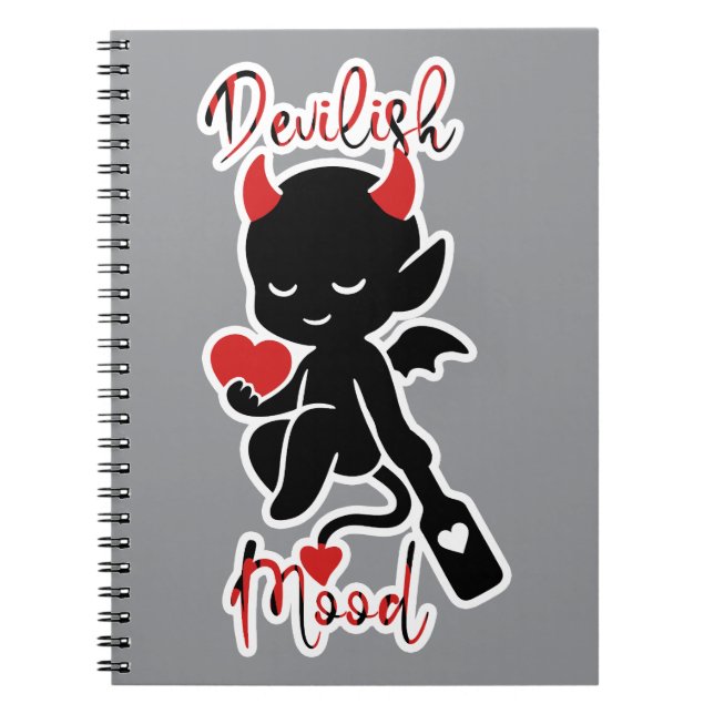 Cuaderno Pequeño demonio Baddie Love Paddle "Devilish Mood" (Frente)