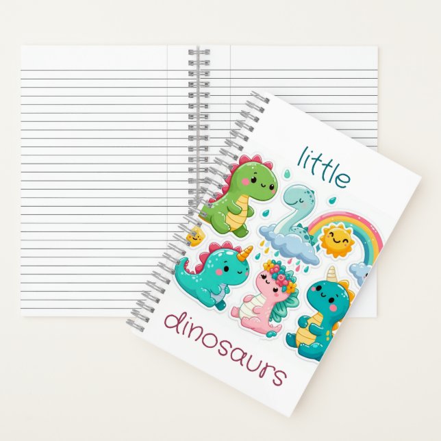 Cuaderno pequeño DIANOSAURIO , CUTE DIANOSAUR BLOQUEO DE ES (Interior)