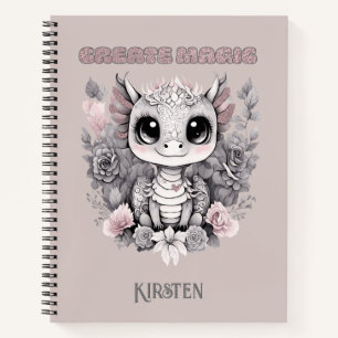 Cuaderno Pequeño Dragón "Crea Mágica" Rosa