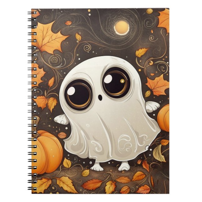 Cuaderno Pequeño fantasma de Halloween  (Frente)