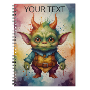 Cuaderno Pequeño goblin alegre y colorido