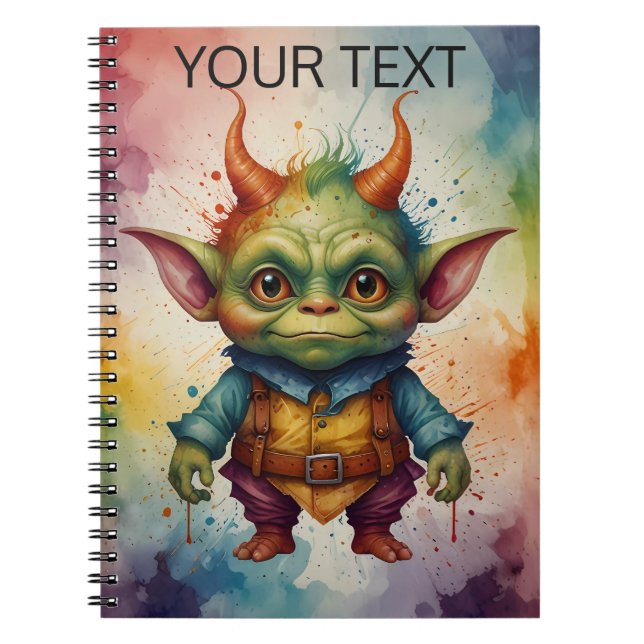 Cuaderno Pequeño goblin alegre y colorido (Frente)