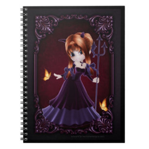 Cuaderno Pequeño Gótico Devil Chica Diseño 5 Nota Libro