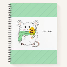 Cuaderno Pequeño Hamster Cuidadoso y Verde Sunflower