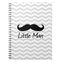 Cuaderno Pequeño Hombre Mustache Chevron Cute Boys