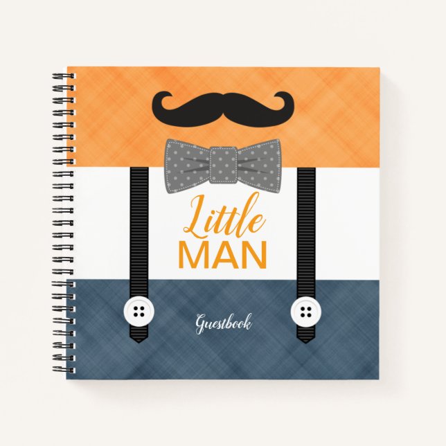 Cuaderno Pequeño hombre naranja navío bebé ducha de bebé li (Anverso)