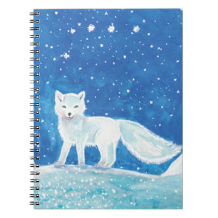 Cuaderno Pequeño Ilustracion de Fox Ártica (Vulpes Lagopus)