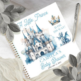 Cuaderno Pequeño invitado de Baby Shower Prince Boy