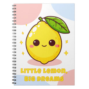 Cuaderno Pequeño Limón Grandes Sueños Kawaii Limón