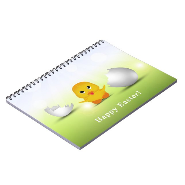 Cuaderno Pequeño lindo feliz bebé de Pascua (Lado Izquierdo)