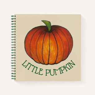 Cuaderno Pequeño Naranja de calabaza Recién nacido de otoño
