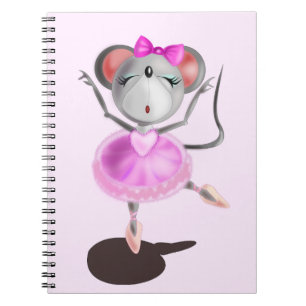 Cuaderno Pequeño portátil Ballerina Mouse - Tus Colores