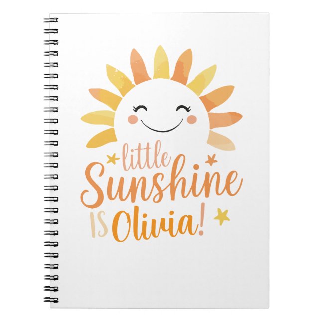 Cuaderno Pequeño portátil de espiral personalizado Sunshine (Frente)
