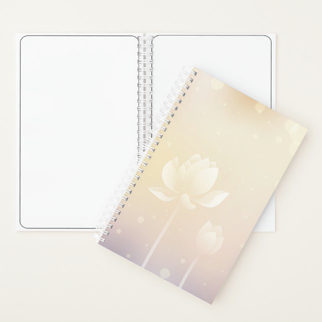 Cuaderno Pequeño portátil elegante de Lotus Hardcover (Interior)