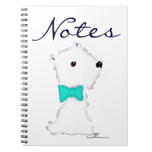 Cuaderno Pequeño Westie Sentado