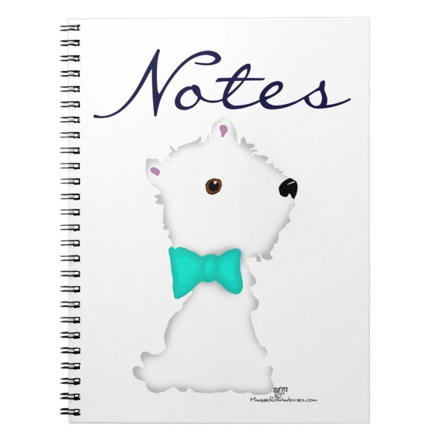 Cuaderno Pequeño Westie Sentado (Frente)