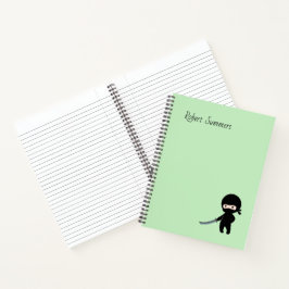 Cuaderno Pequeño y enojado nombre personalizado Ninja en ve