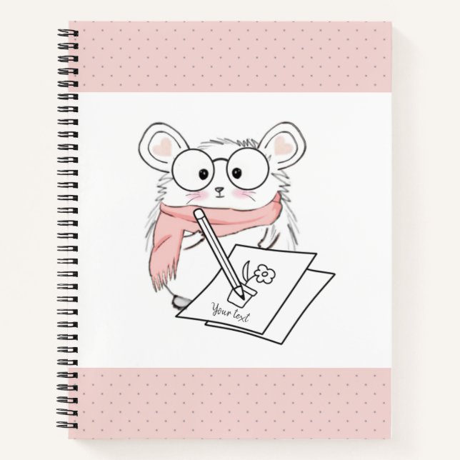 Cuaderno Pequeño y pequeño martillo inteligente rosa (Anverso)