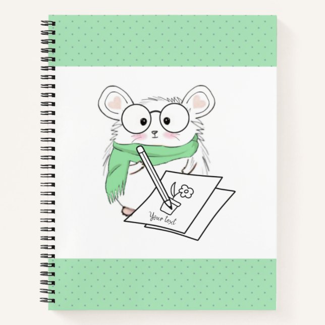 Cuaderno Pequeño y pequeño martillo inteligente verde (Anverso)