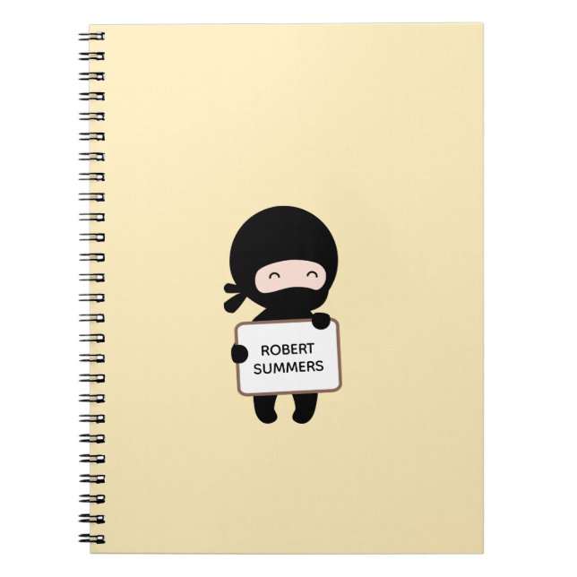Cuaderno Pequeño y pequeño Rótulo de portación de Ninja en  (Frente)