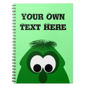 Cuaderno Pequeño y tonto monstruo verde oscuro