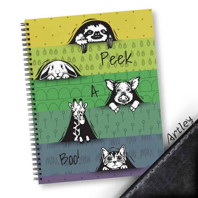 Cuaderno Pequeños animales de búsqueda Pastel rayado (Subido por el creador)