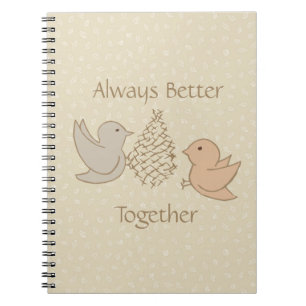 Cuaderno Pequeños beiges en el alimentador - Mejor juntos.