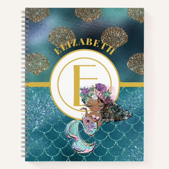 Cuaderno Pequeños Chicas Monograma de escalas azules de sir (Anverso)