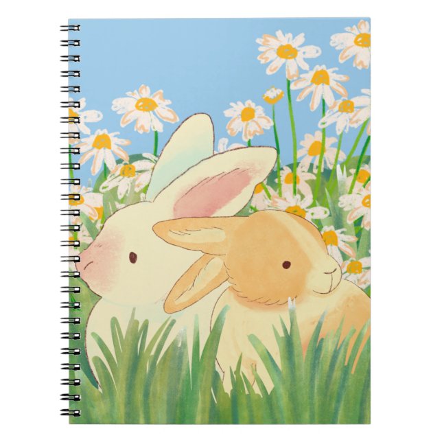 Cuaderno Pequeños conejitos en la naturaleza (Frente)