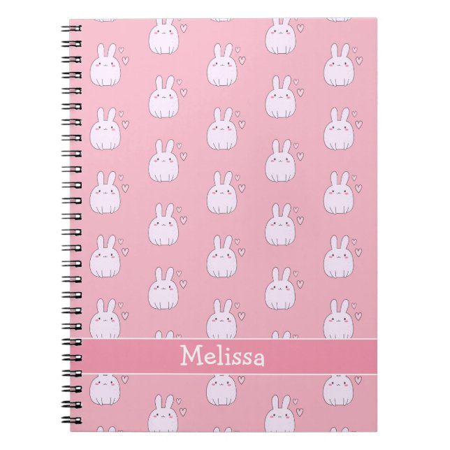 Cuaderno Pequeños conejitos rosados Aqua Kids Notebook (Frente)