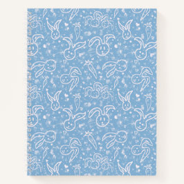 Cuaderno Pequeños corazones y conejitos - patrón transparen