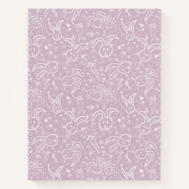 Cuaderno Pequeños corazones y conejitos - patrón transparen