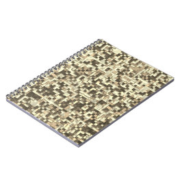 Cuaderno Pequeños cuadros en tonos beige marrón