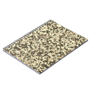 Cuaderno Pequeños cuadros en tonos beige marrón