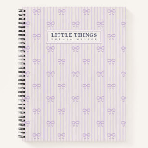 Cuaderno Pequeños Detalles Lazos Coquette Personalizados Li