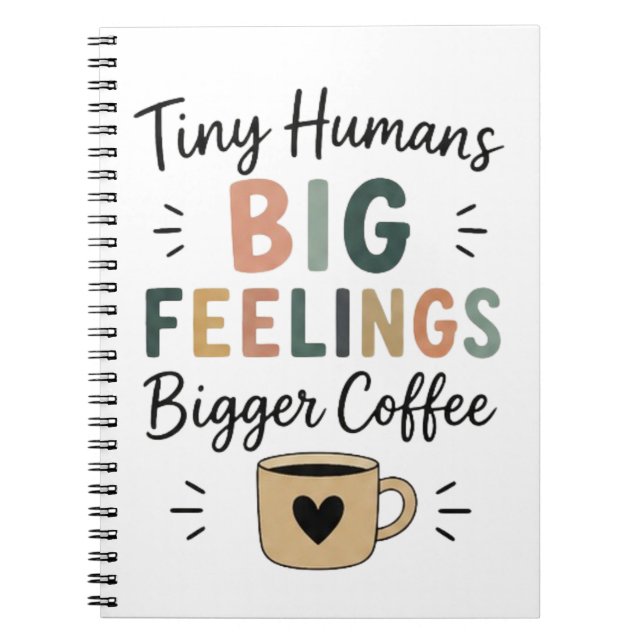 Cuaderno Pequeños Humanos Grandes Sentimientos Café aún May (Frente)