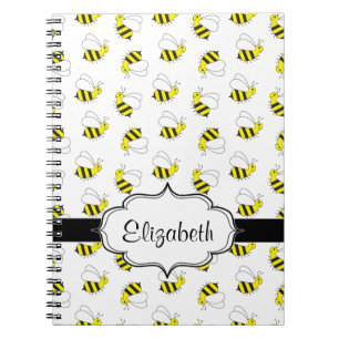 Cuaderno Pequeños lindos manosean el modelo de la abeja