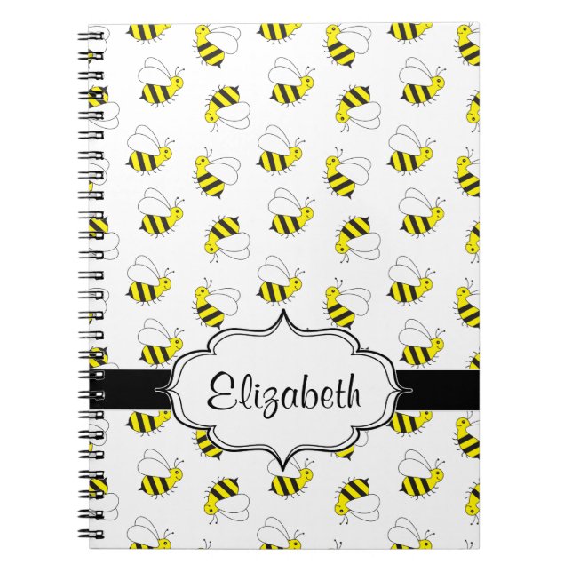 Cuaderno Pequeños lindos manosean el modelo de la abeja (Frente)