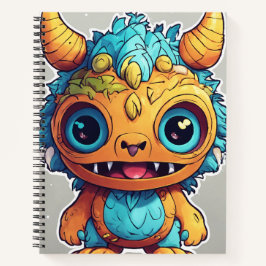 Cuaderno Pequeños monstruos adornados con Ilustracion de li
