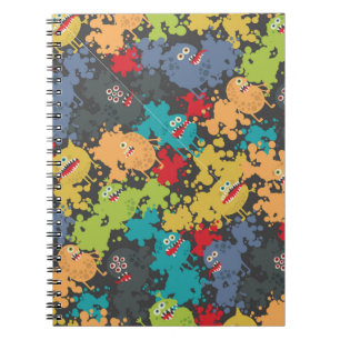 Cuaderno Pequeños monstruos divertidos y lindos