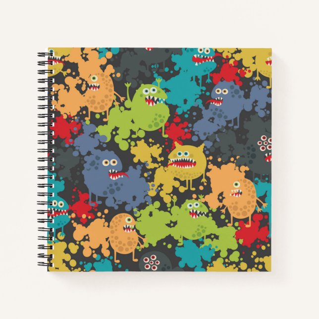 Cuaderno Pequeños monstruos graciosos (Anverso)