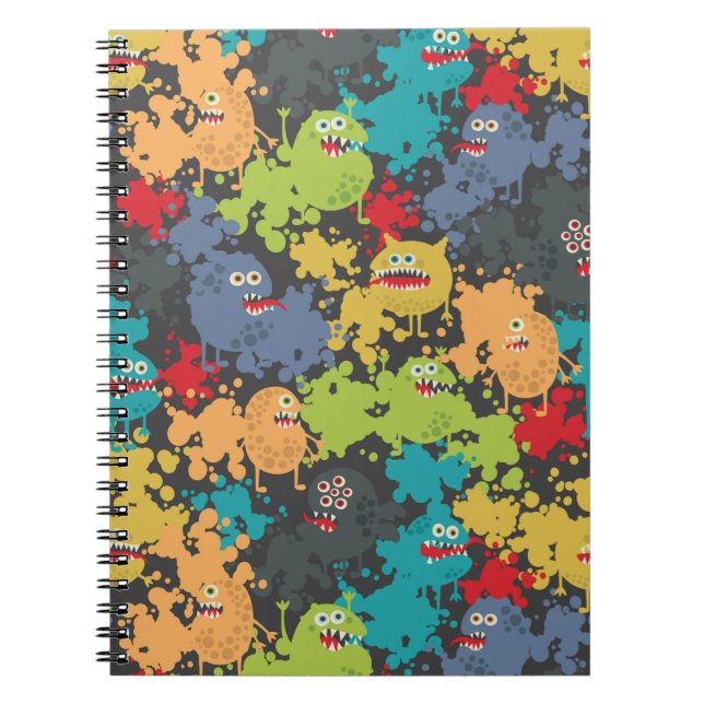 Cuaderno Pequeños monstruos graciosos (Frente)