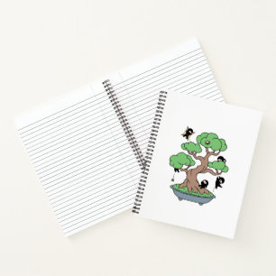 Cuaderno Pequeños Ninjas en el árbol Bonsai