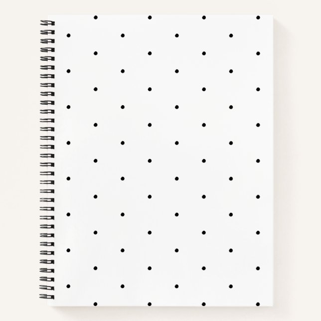 Cuaderno Pequeños puntos de polka blanco blanco blanco lind (Anverso)