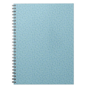Cuaderno Pequeños puntos de polka en azul claro.